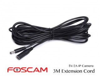 Foscam DC Power Extension Cord 5V  1.3/3.5mm 3M Black