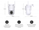 Foscam PD8 Dual Lens PTZ WiFi Outdoor Security Camera Auto Tracking