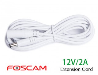 Foscam DC Power Extension Cord 12V 2.1/5.5mm 3M White