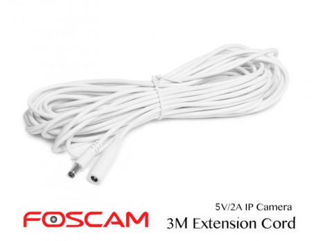 Power Extension Cord for Foscam 5V Cameras 3M