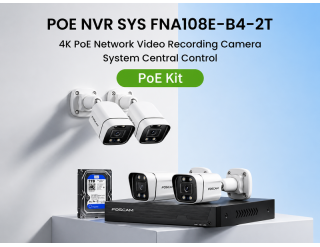 Foscam Security Camera Package 8CH NVR + 6 Cameras 4K/8MP FNA108E-B4-2T