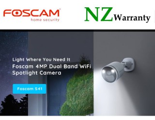 FOSCAM IP CAMERA S41 2.4G/5G WiFi SPOTLIGHT SECURITY CAMERA 4MP