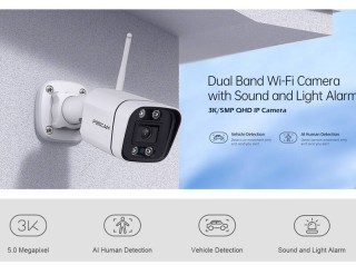 FOSCAM IP CAMERA V5P 5MP(3K) Outdoor Camera Dual-band WiFi Spotlight WHT